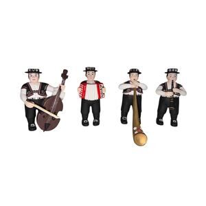 Set Of 4 HAND PAINTED SWISS OOMPAH BAND J. LUBER AG BASEL DESIGN CAIO FOR LUBER